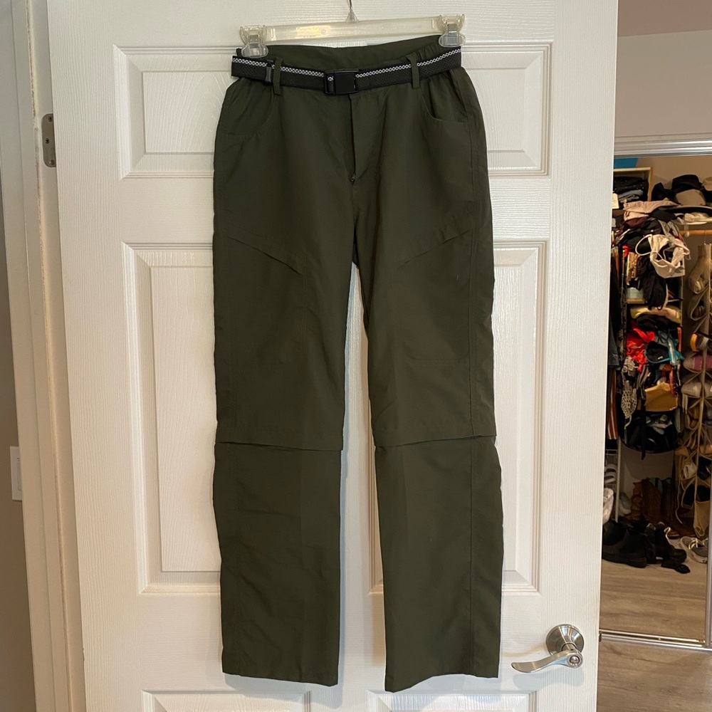Convertible Outdoor Hiking Pants - Quick Dry With Belt And Zipper Pockets